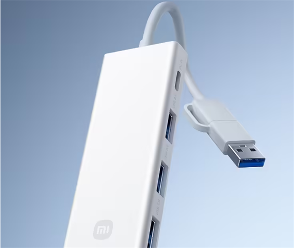 小米四合一雙頭分線器上市：49 元享 4 個(gè) USB 3.0 接口?